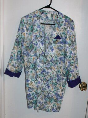 Vintage Ultra Dress Jacket Size 16 - Purple, yellow, green floral